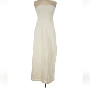 Zara Elegant Cream Midi Tube Dress
